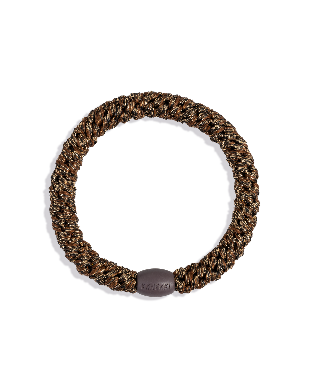 KKNEKKI Coffee Glitter Hair Tie, Coffee Brown Glitter | KKNEKKI | Main view | Beluga Boutique