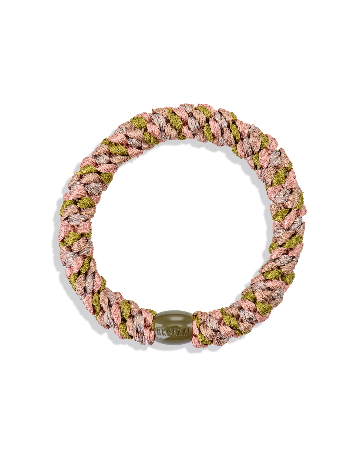 KKNEKKI Mix Green Pink Multi Hair Tie, Pink and Green | KKNEKKI | Main view | Beluga Boutique