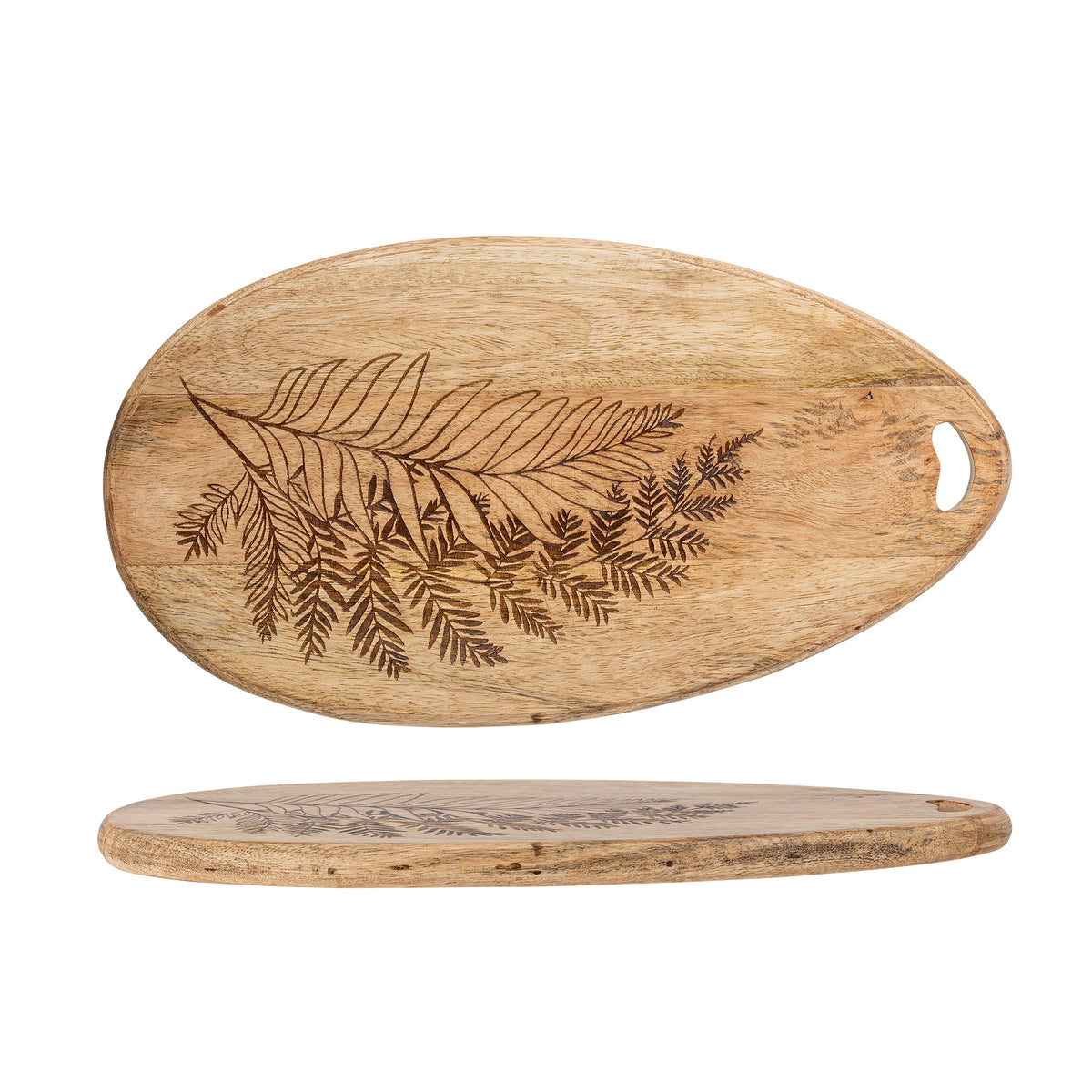 Planche à découper Moya en manguier FSC gravée de fougères | Bloomingville | Vue principale | Beluga Boutique