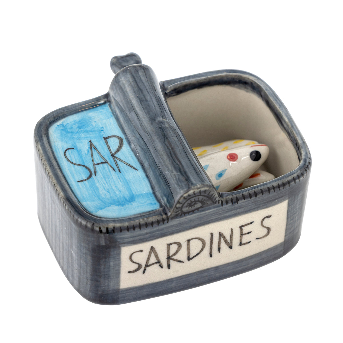 Porte-baguettes Caiam boîte de sardines en grès, set de 5 | Bloomingville | Vue principale | Beluga Boutique
