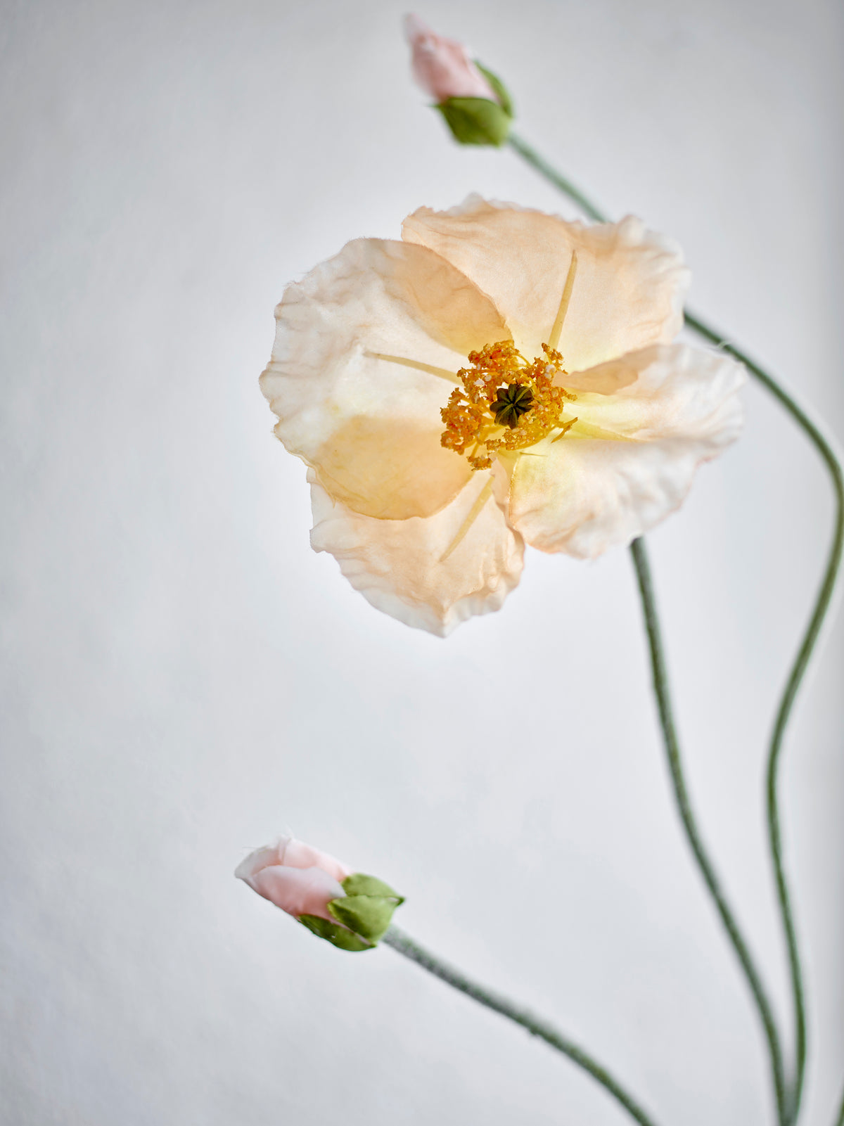 Tige de pavot artificiel Poppy beige, 110 cm | Bloomingville | Vue 3 | Beluga Boutique