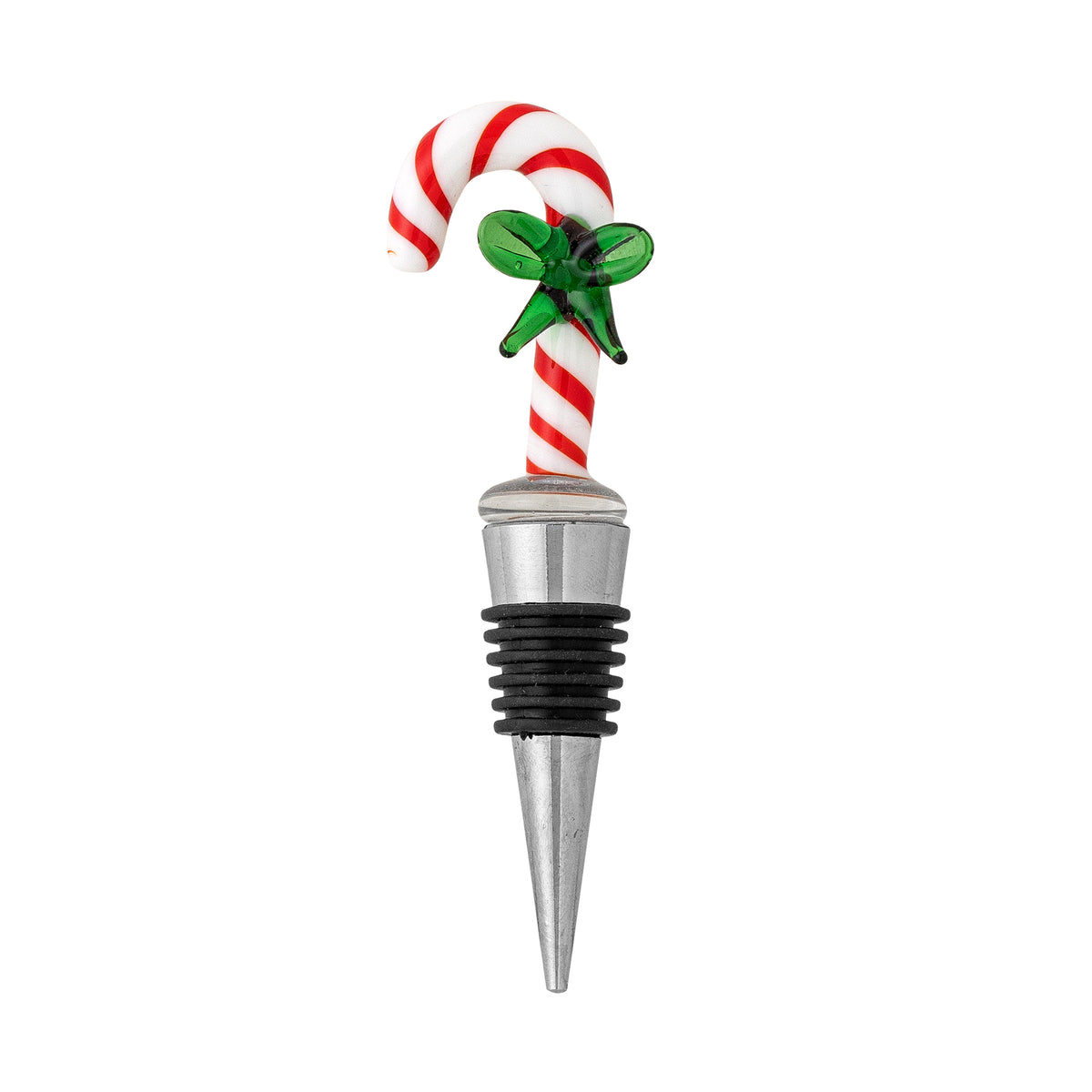 Bloomingville Lynn Candy Cane Glass Wine Stopper | Bloomingville | Main view | Beluga Boutique