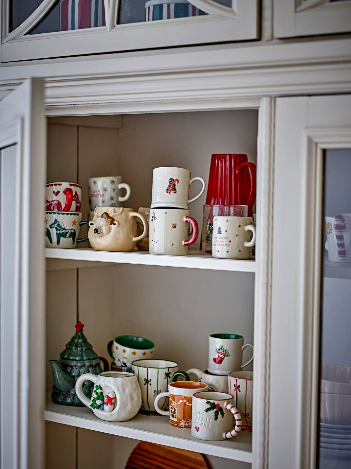 Bloomingville Christy Christmas Message Stoneware Cups, Stars and Snowflakes, Set of 4 | Bloomingville | Lifestyle 3 | Beluga Boutique