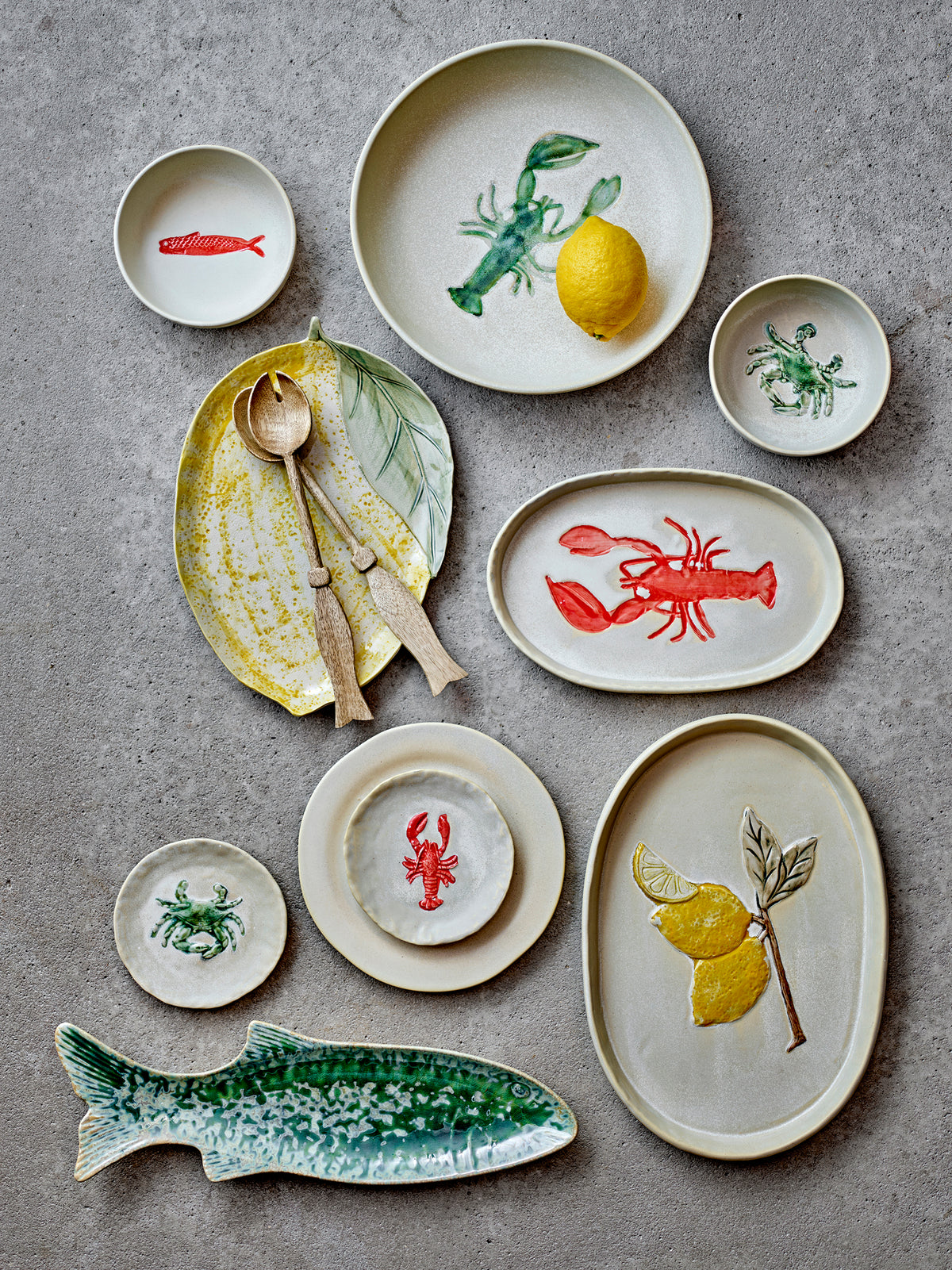 Couverts à salade Seva en manguier FSC sculptés main, lot de 2 | Bloomingville | Vue 4 | Beluga Boutique