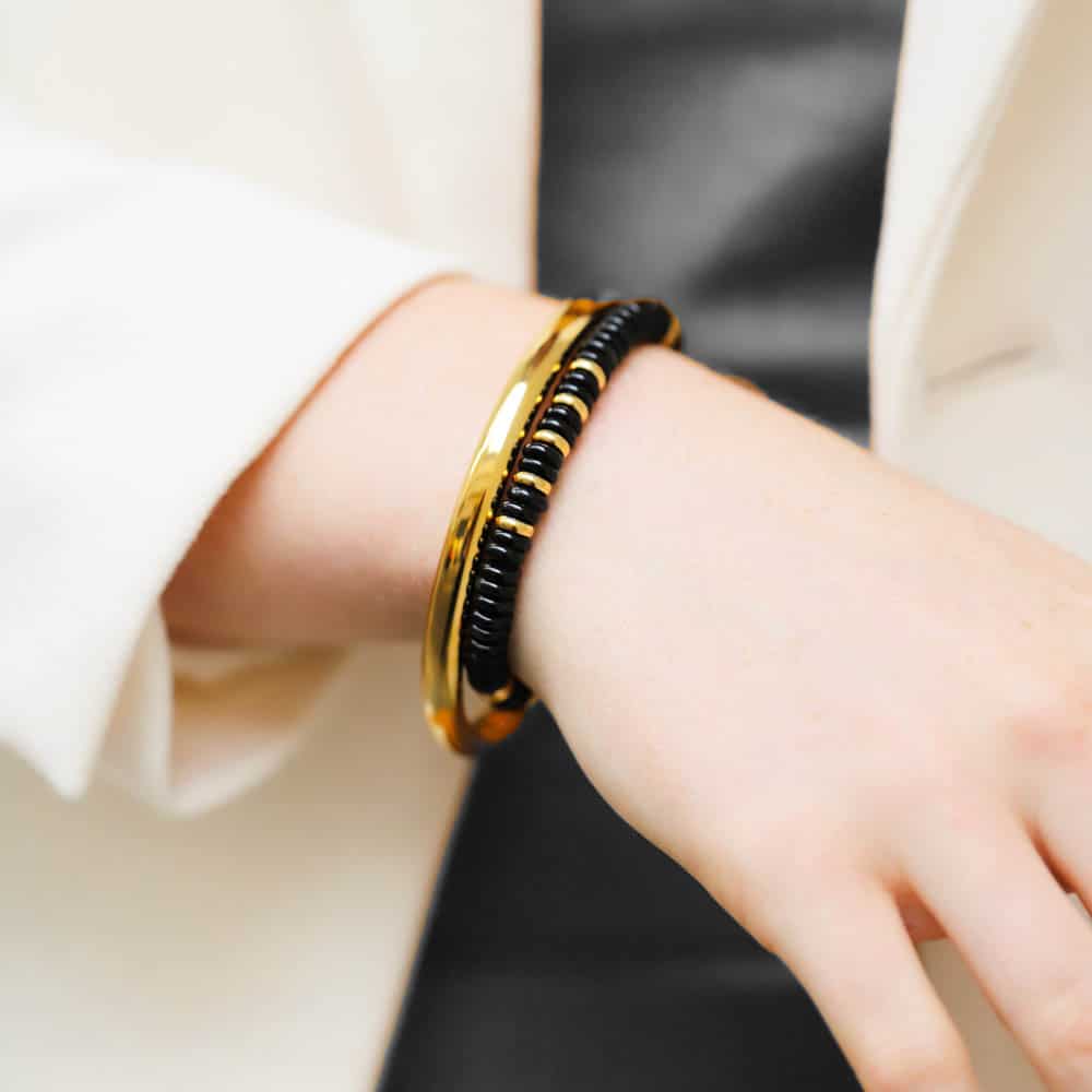 Ashe Stainless Steel and Natural Stone Bracelet | La sélection Beluga | Main view | Beluga Boutique