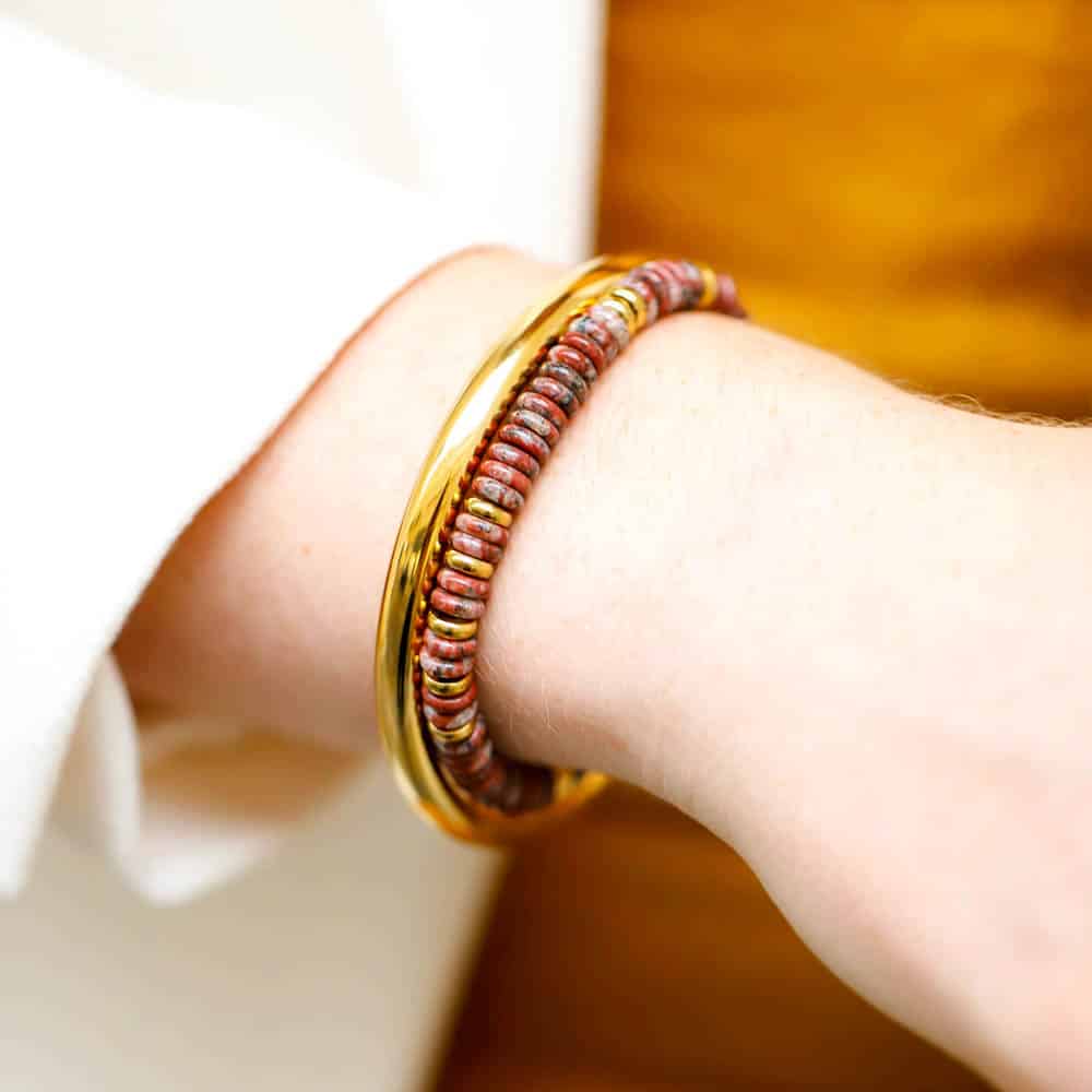 Ashe Stainless Steel and Natural Stone Bracelet | La sélection Beluga | View 3 | Beluga Boutique