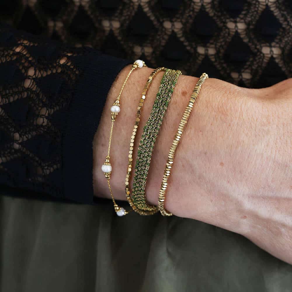 Bracelet Calïa en acier Kaki | La sélection Beluga | Vue 2 | Beluga Boutique
