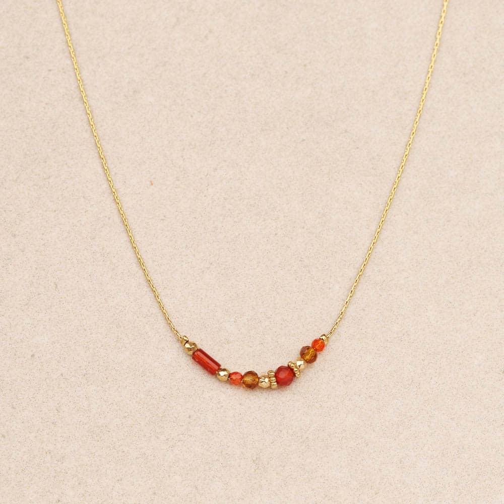 Naosia Stainless Steel and Natural Stone Necklace | La sélection Beluga | Main view | Beluga Boutique