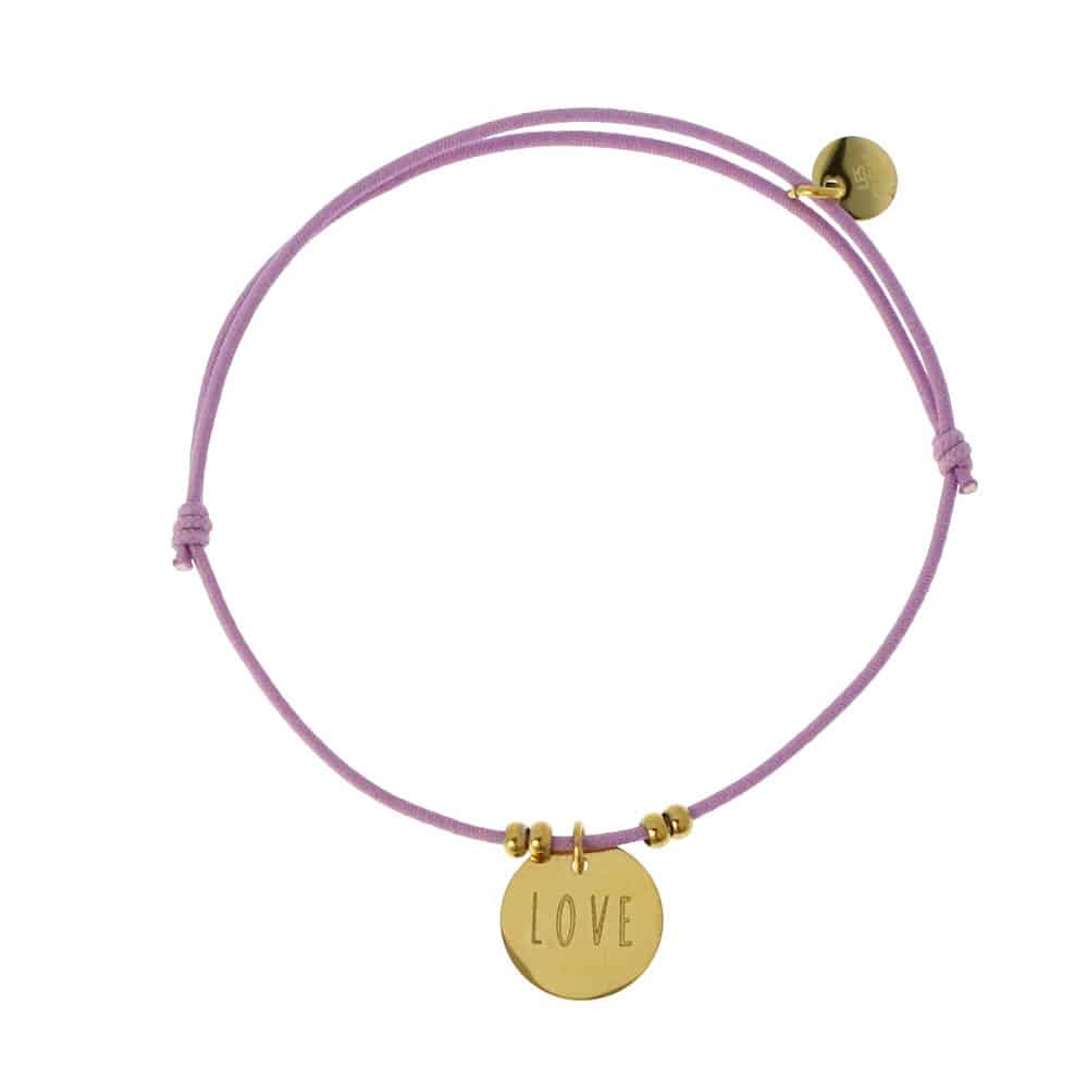 Bracelet élastique LOVE Mauve | La sélection Beluga | Vue principale | Beluga Boutique
