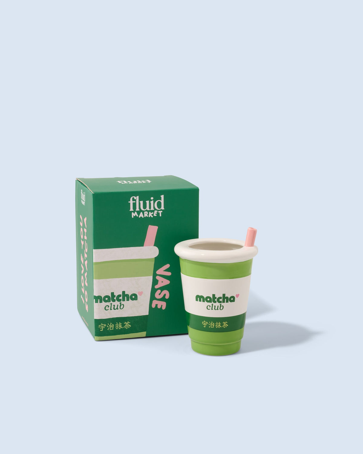 Vase Matcha en céramique | Fluid Market | Emballage | Beluga Boutique
