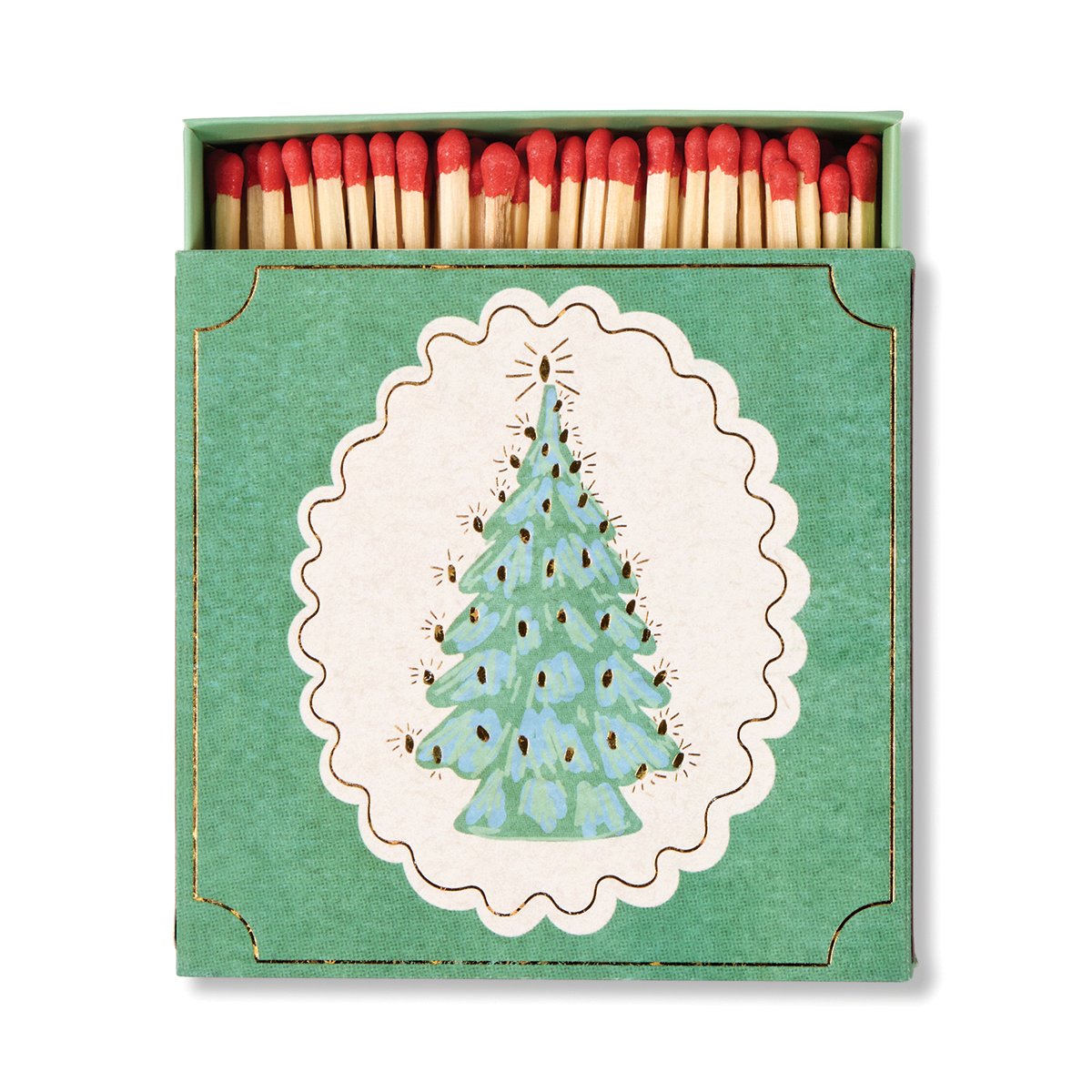 Allumettes en boîte carrée Sapin de Noël, 125 pièces — La sélection Beluga