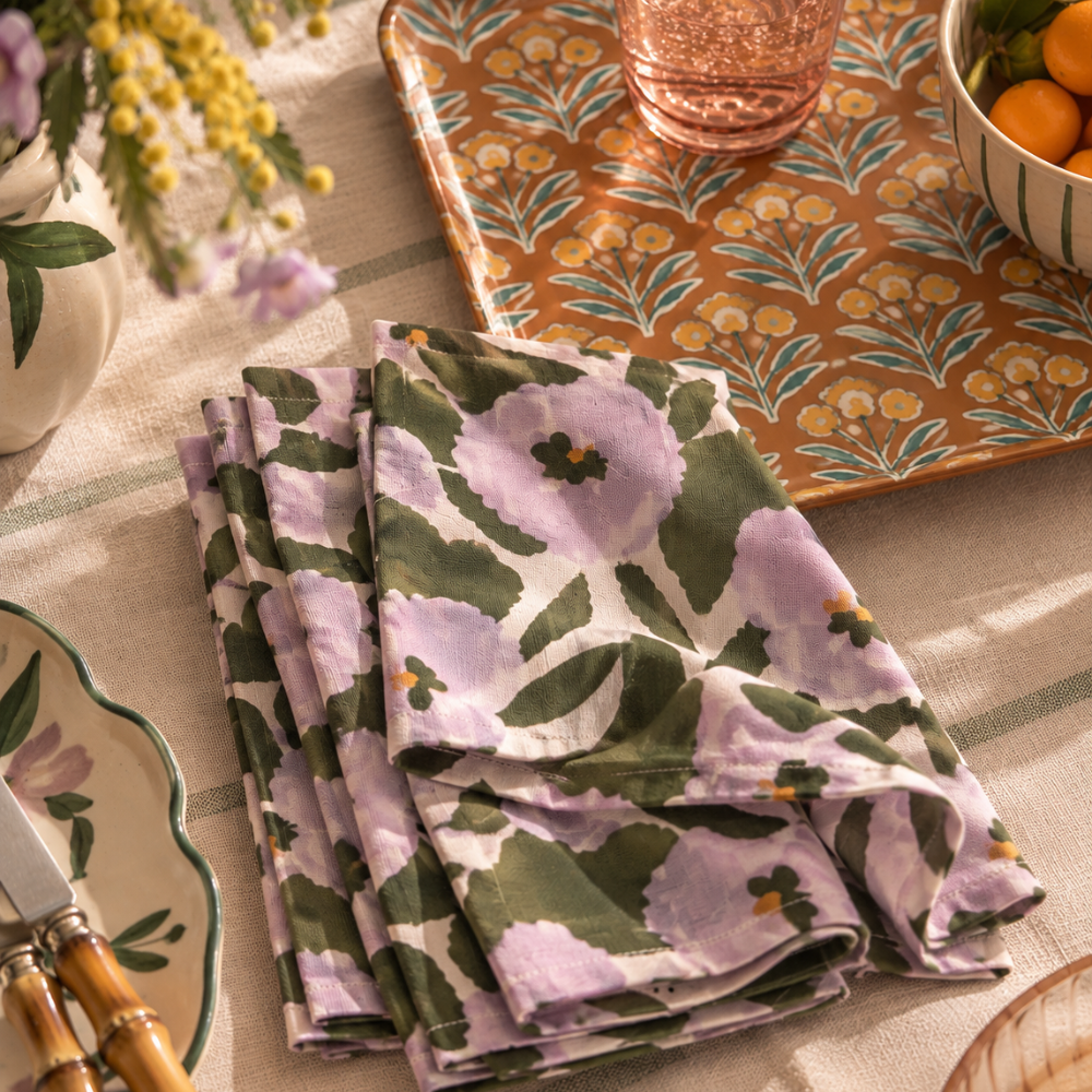 Serviettes de table Chunni cyprès (lot de 2)