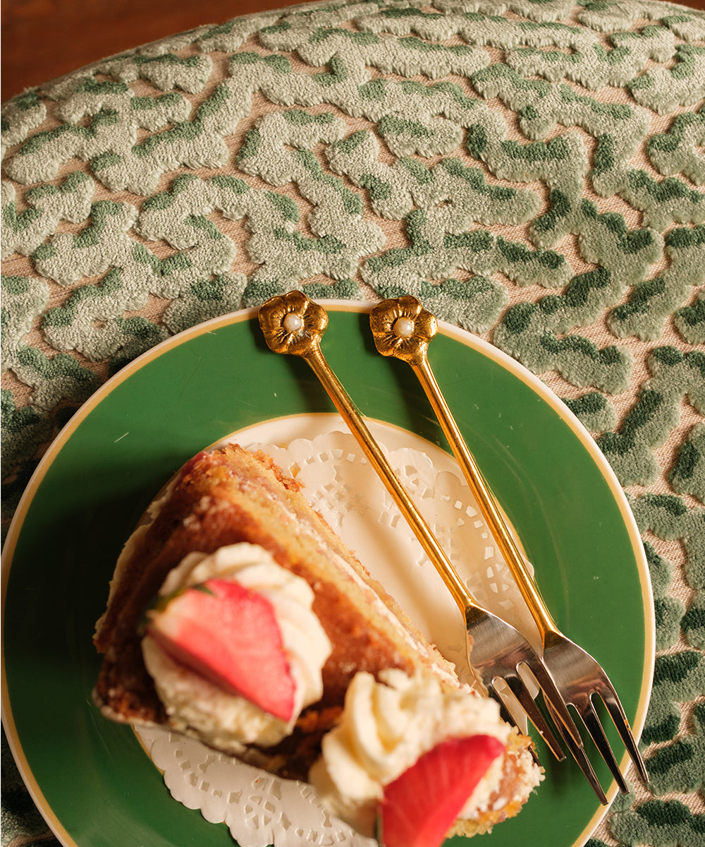 Doing Goods Zoey Flower Cake Fork Set of 2 | Doing Goods | Seasonal styling | Beluga Boutique