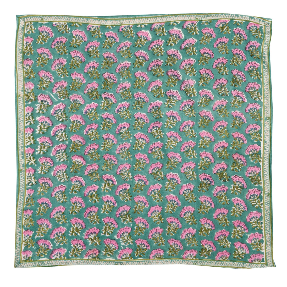 Foulard Indien Namaste vert | Bonheur du Jour | Vue d'ensemble | Beluga Boutique