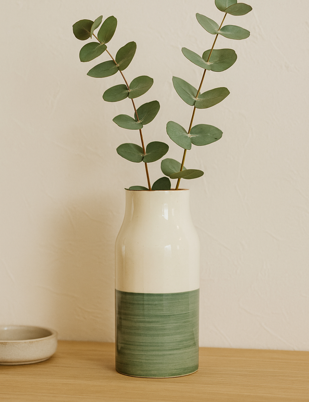 Petit vase carafe bicolore