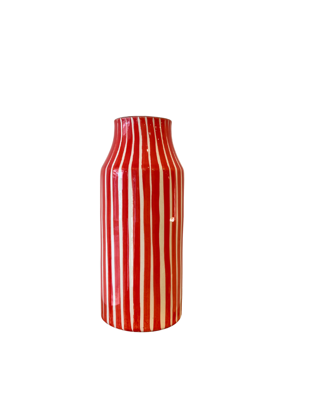 Petit vase carafe rayures