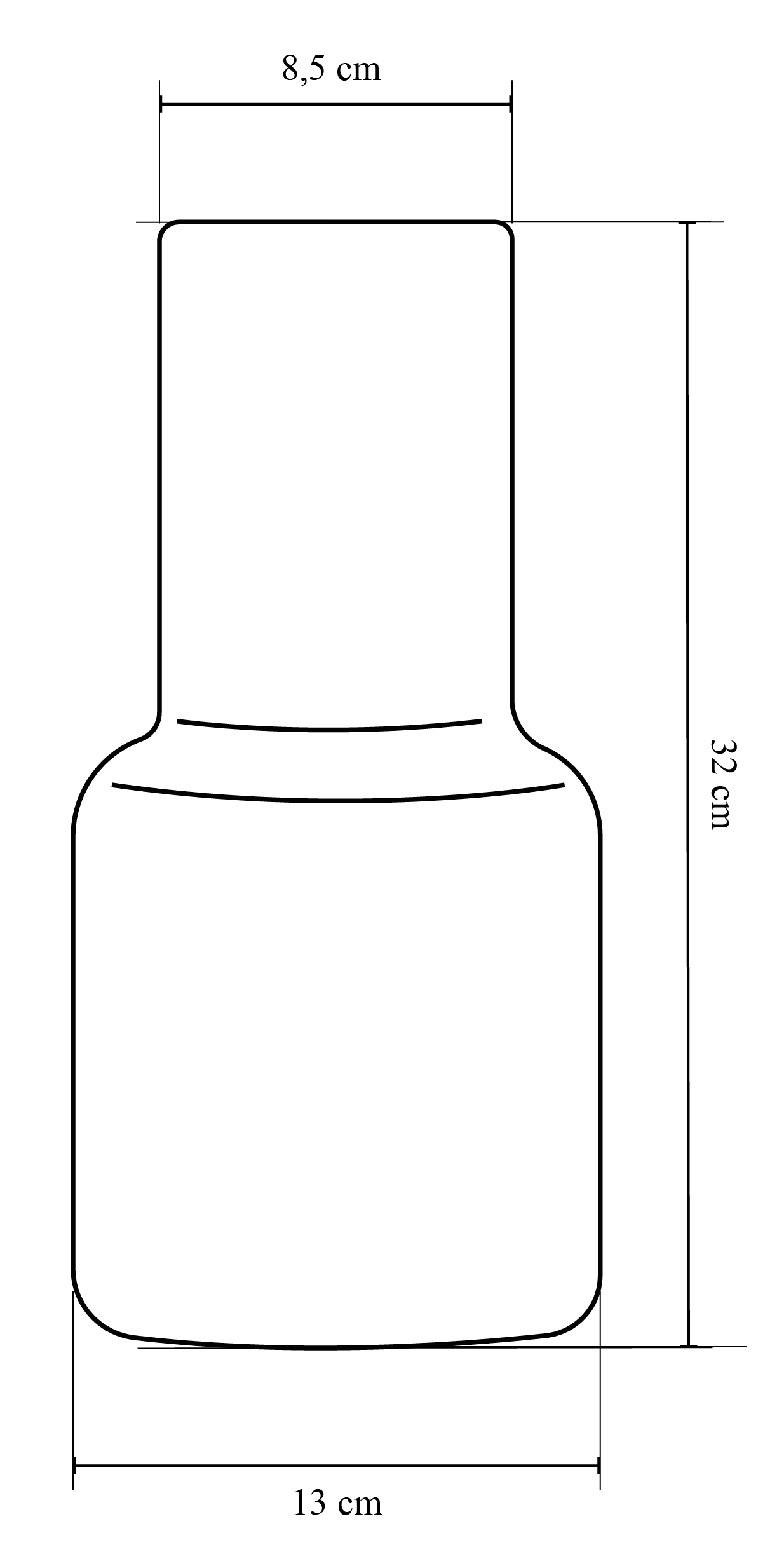 Grand vase Mezzo, jaune
