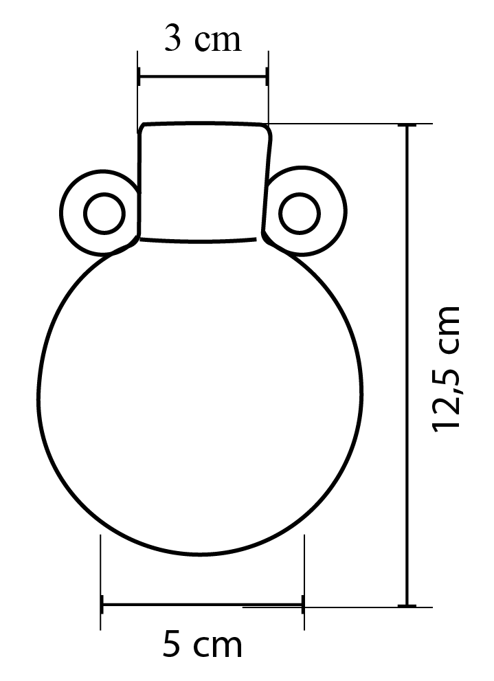 Mini vase Amphore, bleu