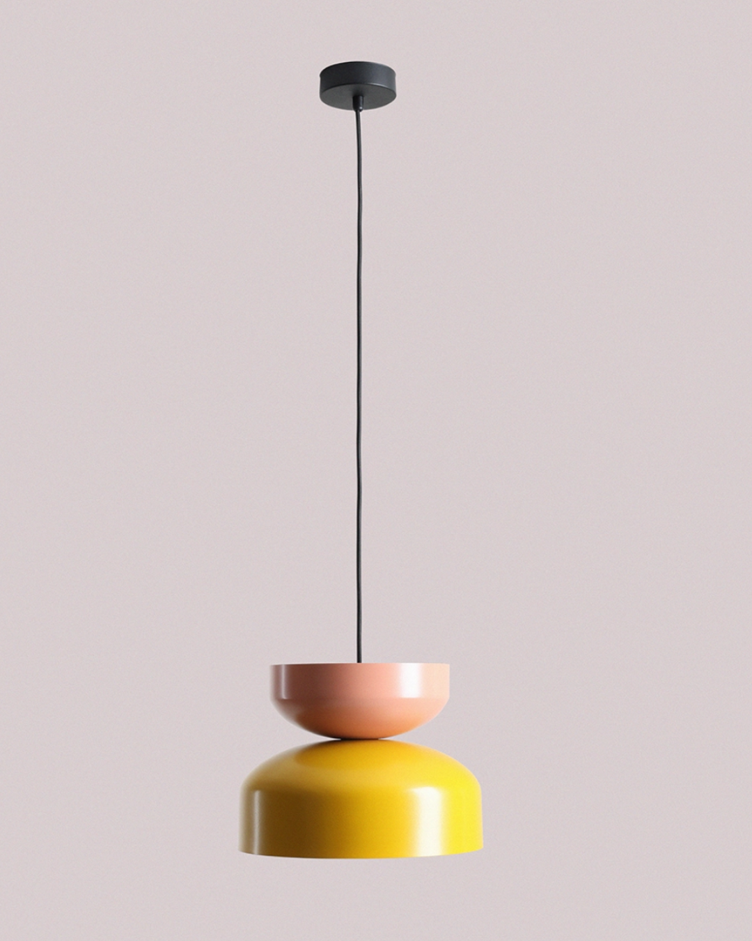 Tula Metal Pendant Light – Mustard and Coral
