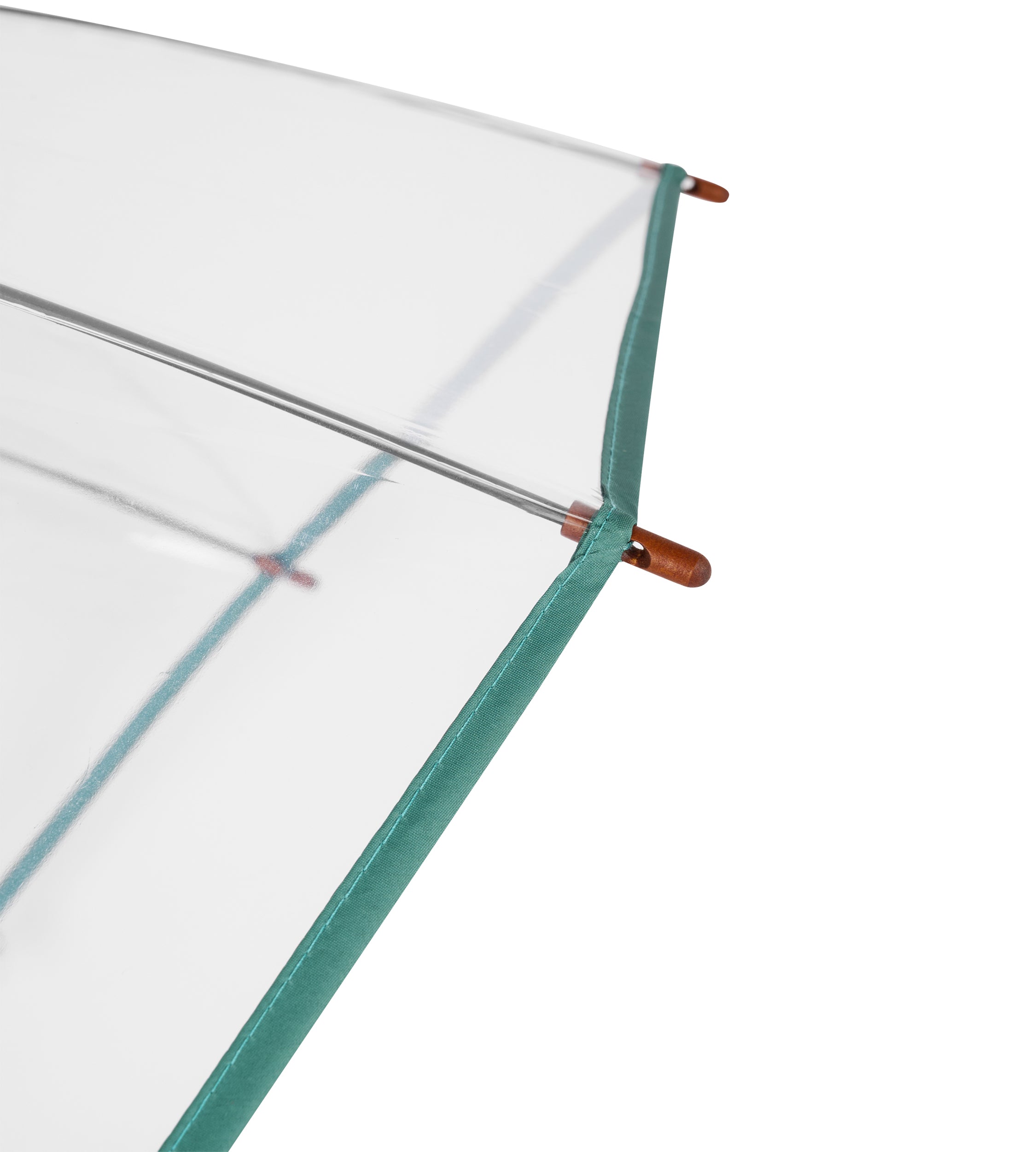 Parapluie cloche transparant avec ganse sauge