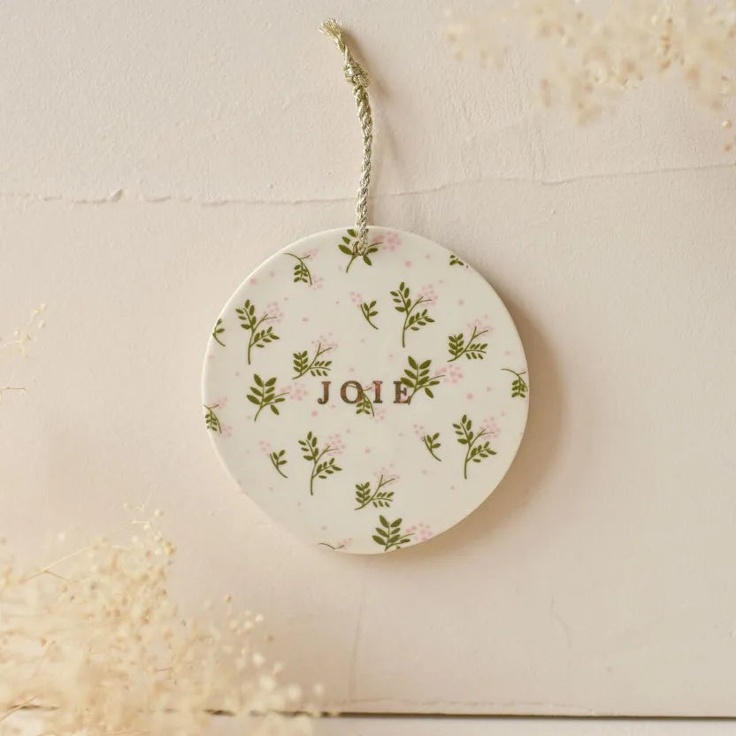 Amulette Murale ronde en porcelaine