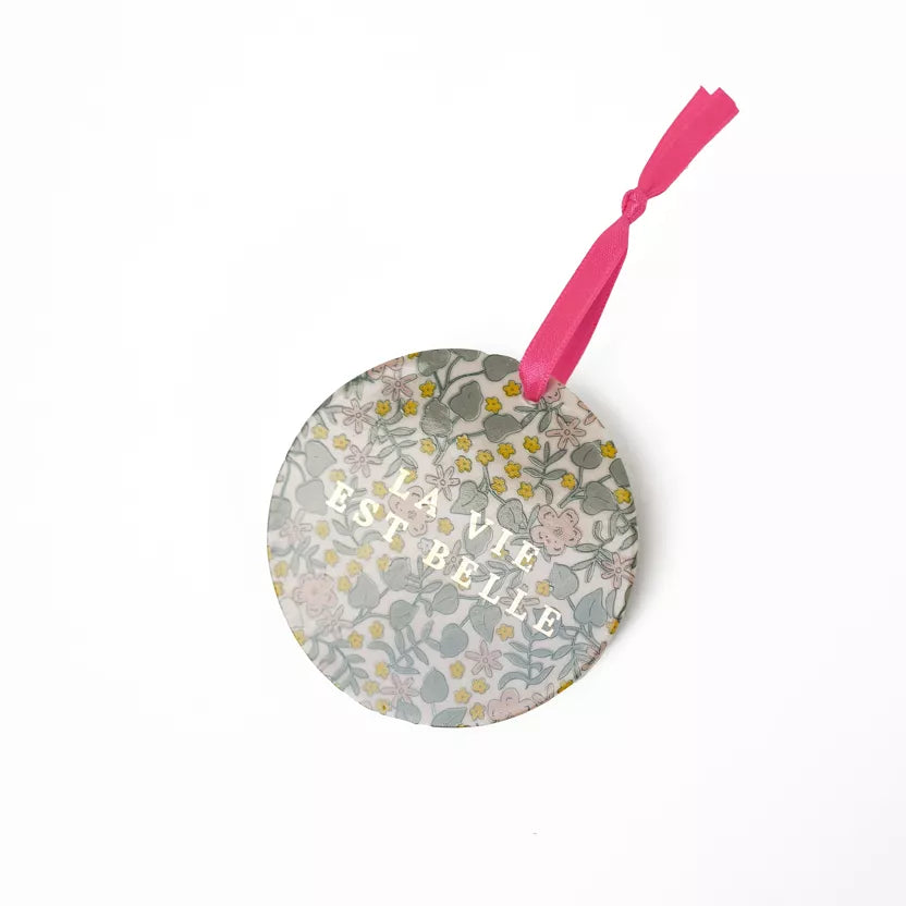 Amulette Murale ronde en porcelaine