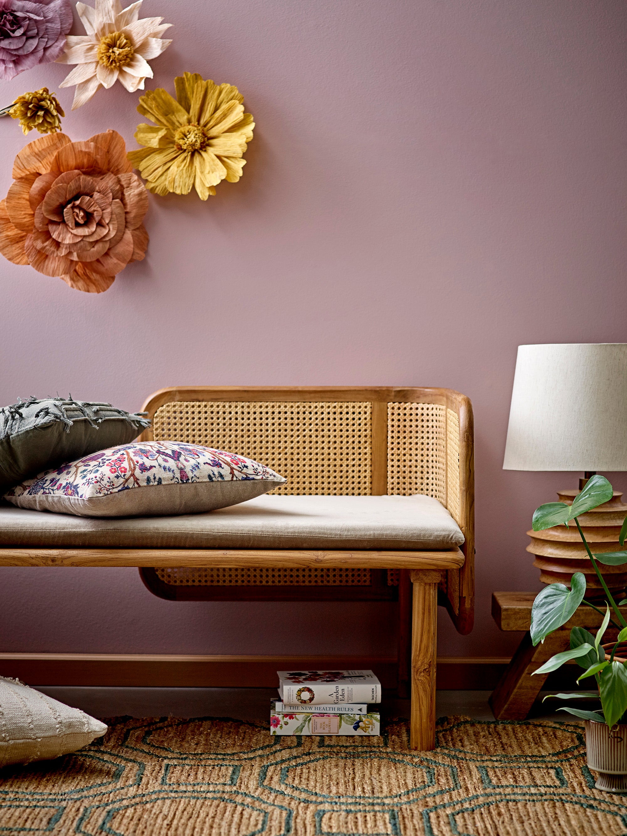 Coussin en coton vert Gyta