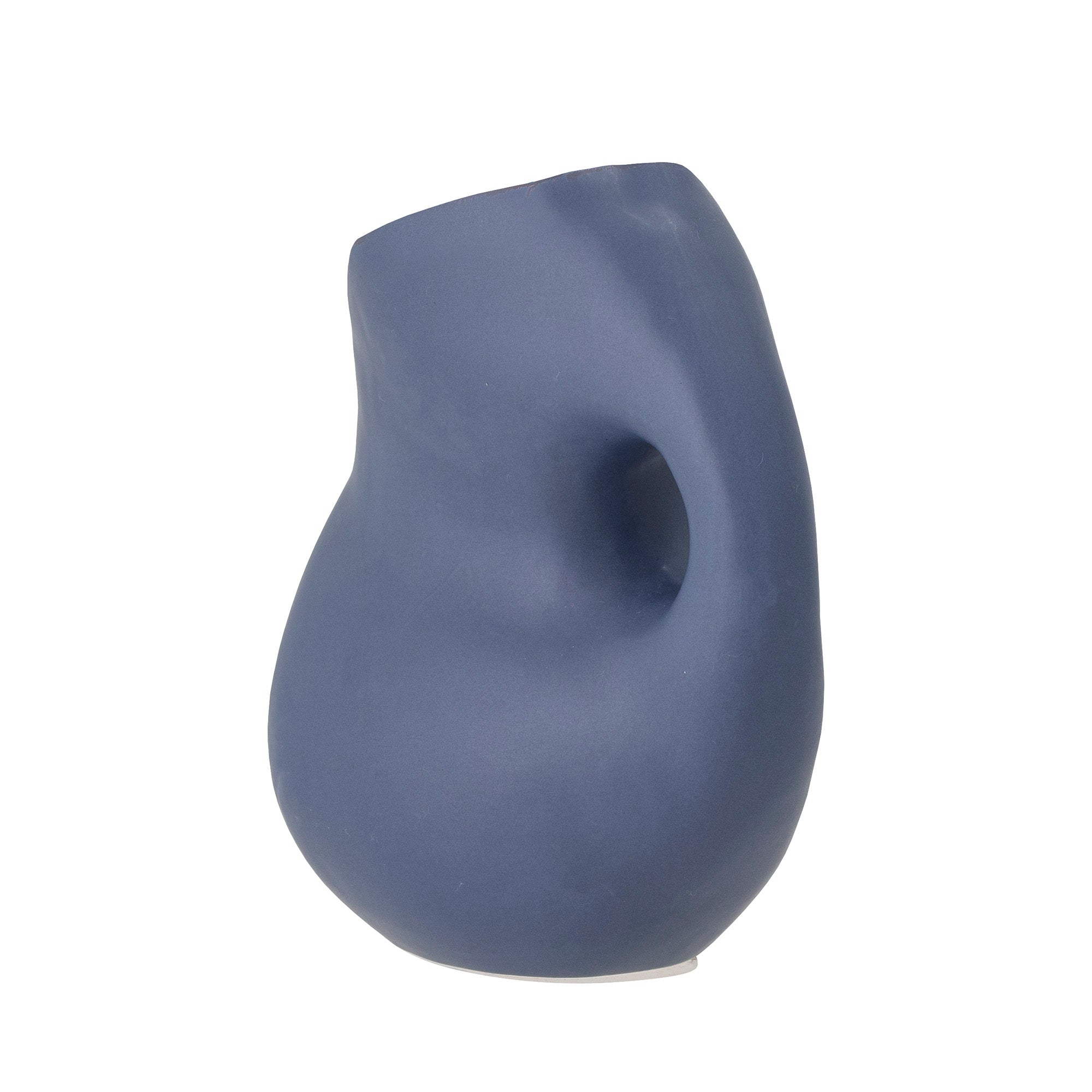 Vase Asya en grès bleu