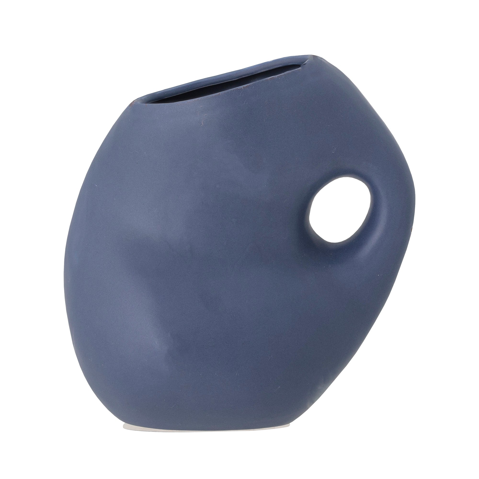 Vase Asya en grès bleu