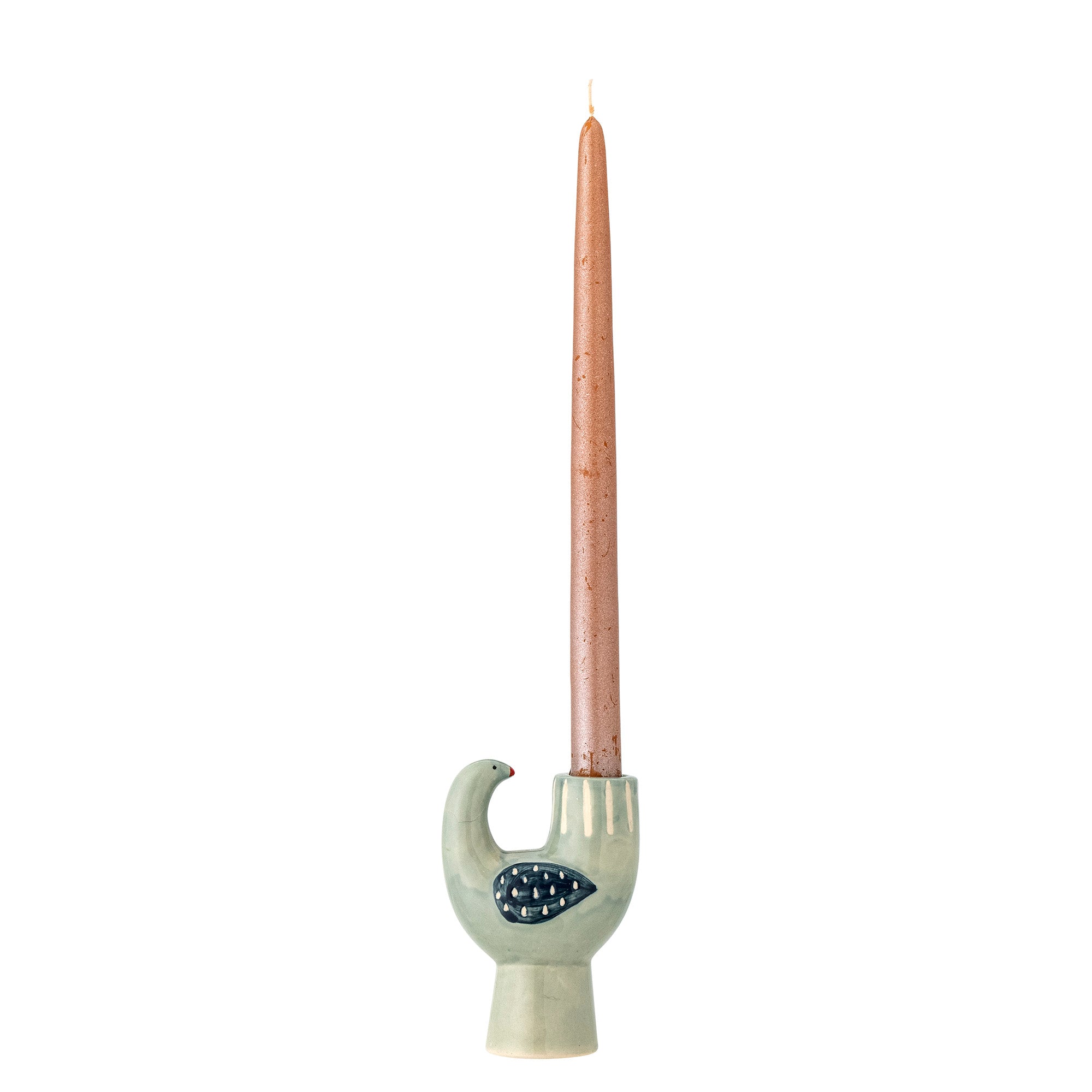 Bougeoir Trudy en grès bleu