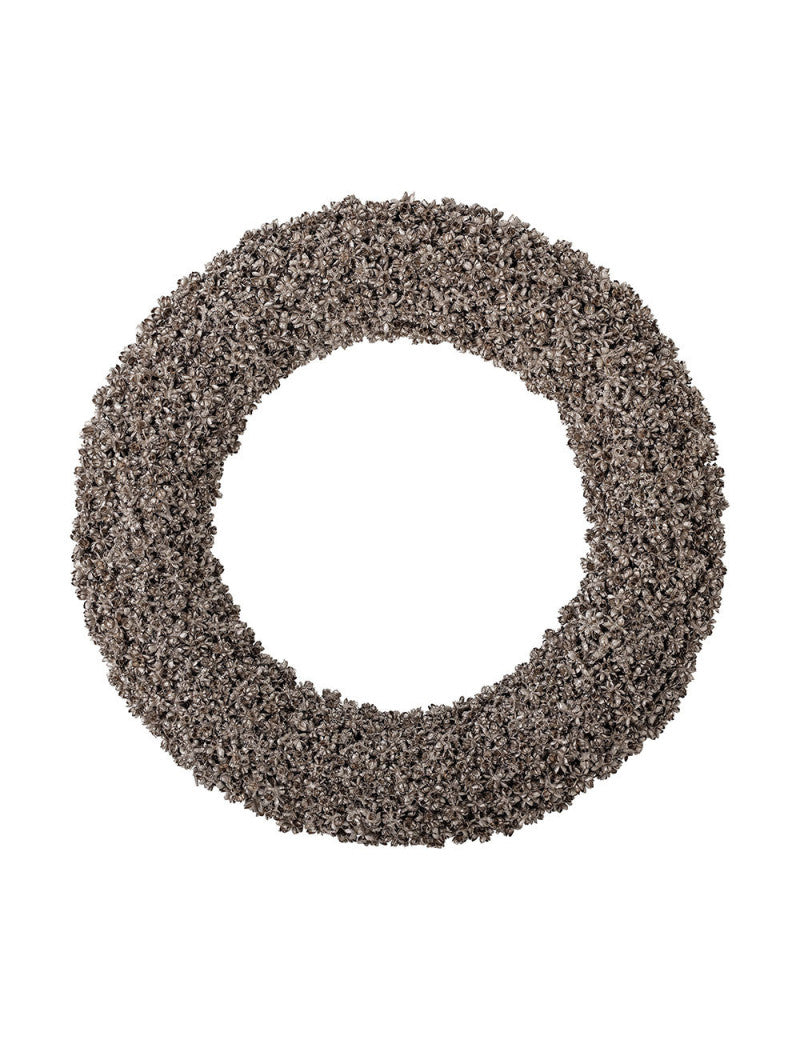 Couronne de Noël Naki en bois marron