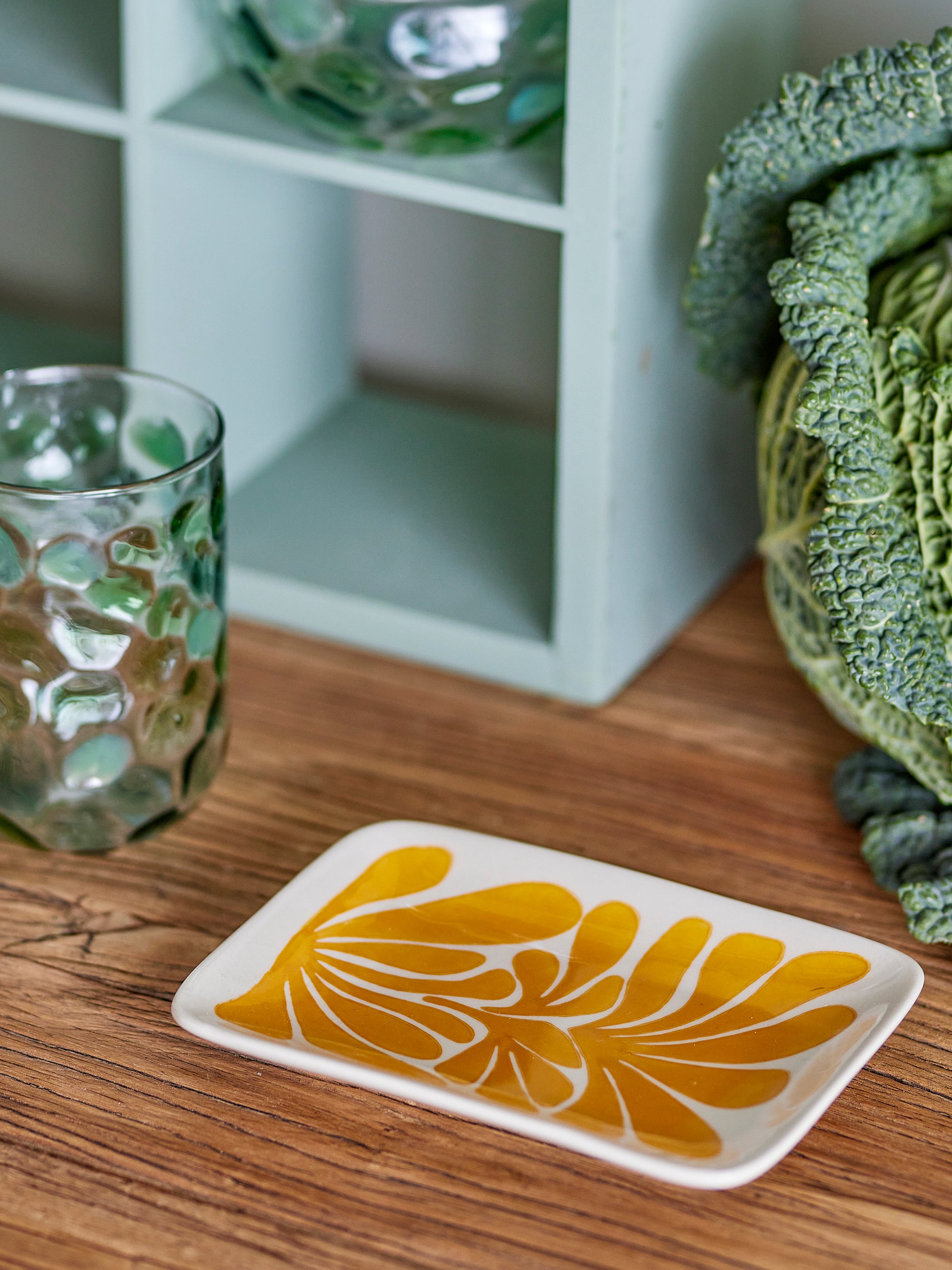 Assiette Fauni en grès jaune