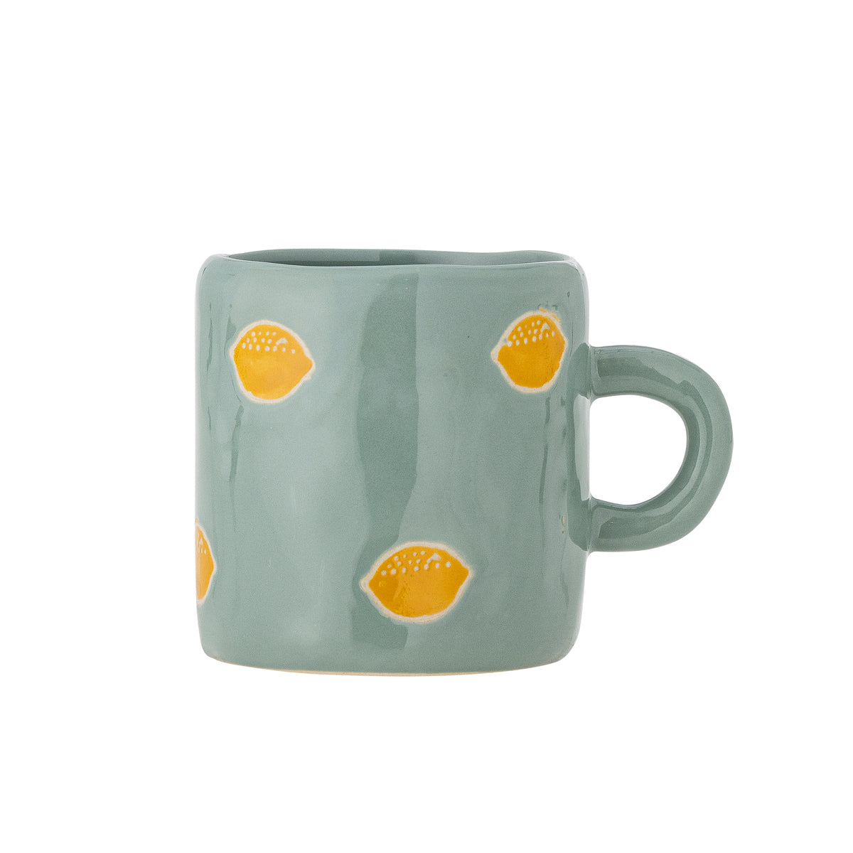 Bloomingville Agnes Green Stoneware Cup with Lemons