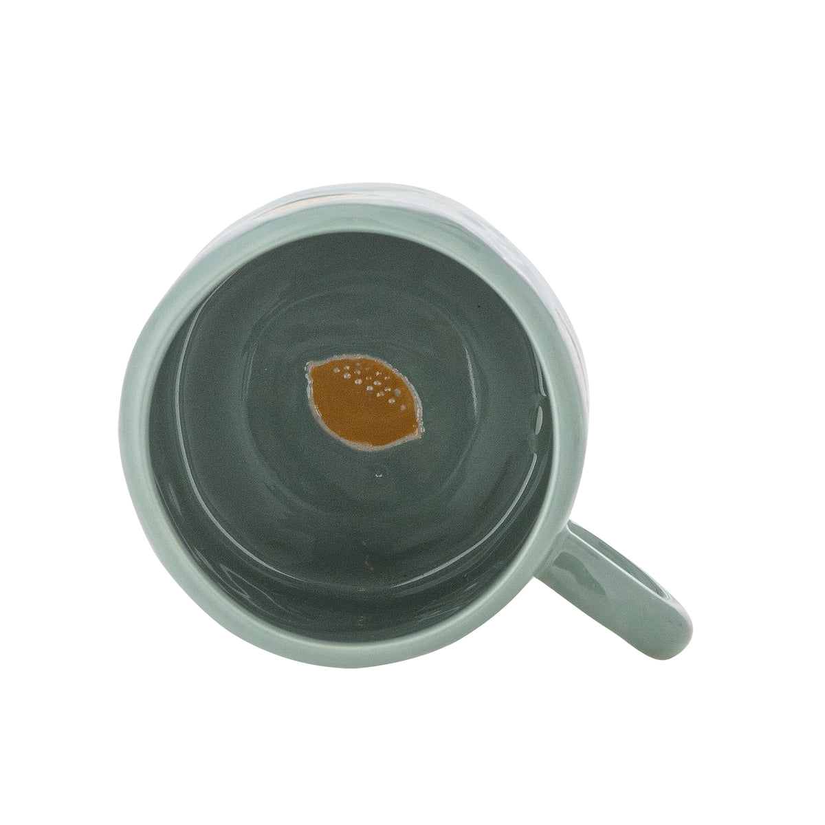 Bloomingville Agnes Green Stoneware Cup with Lemons