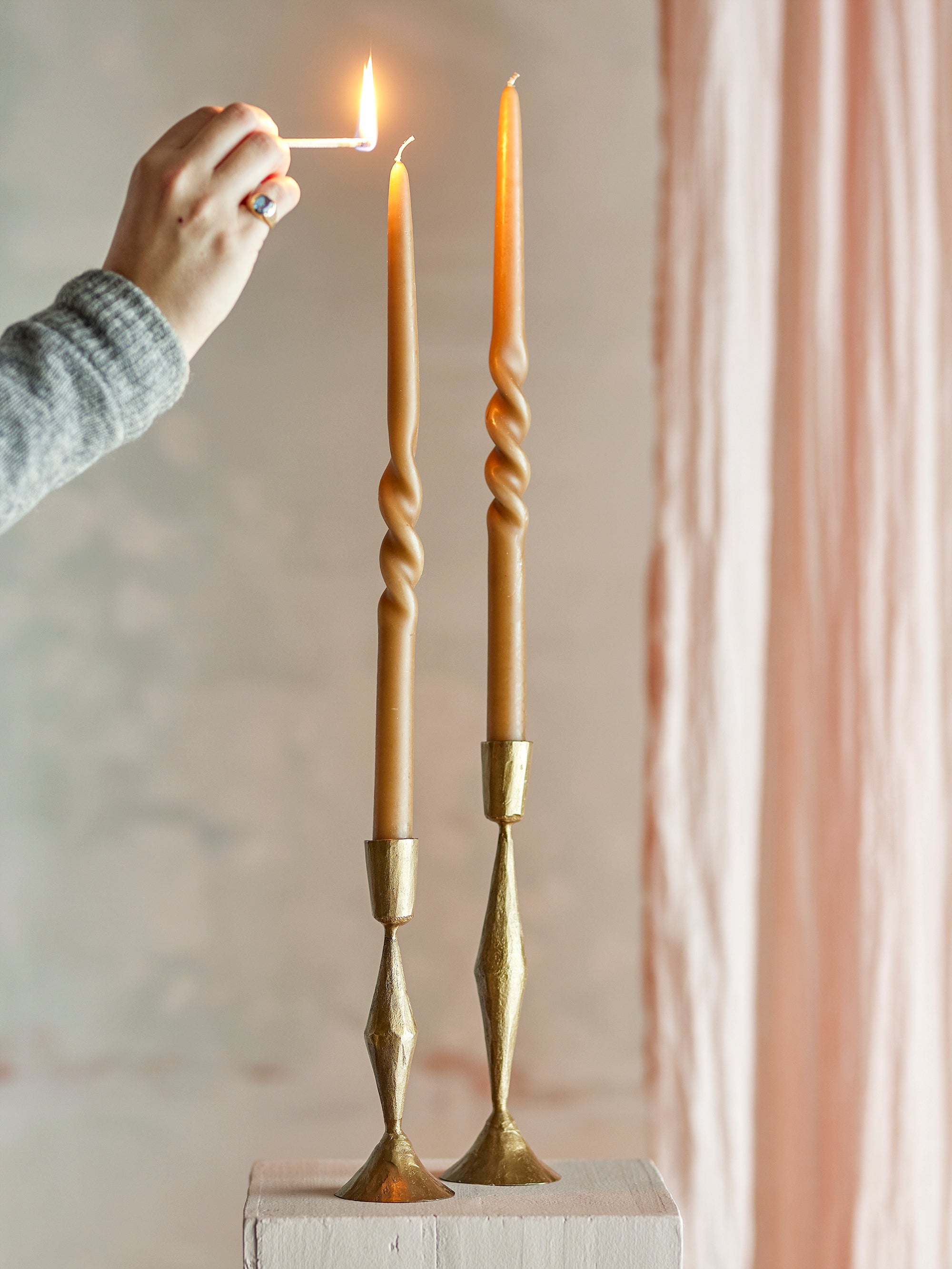 Bougie Twist, marron