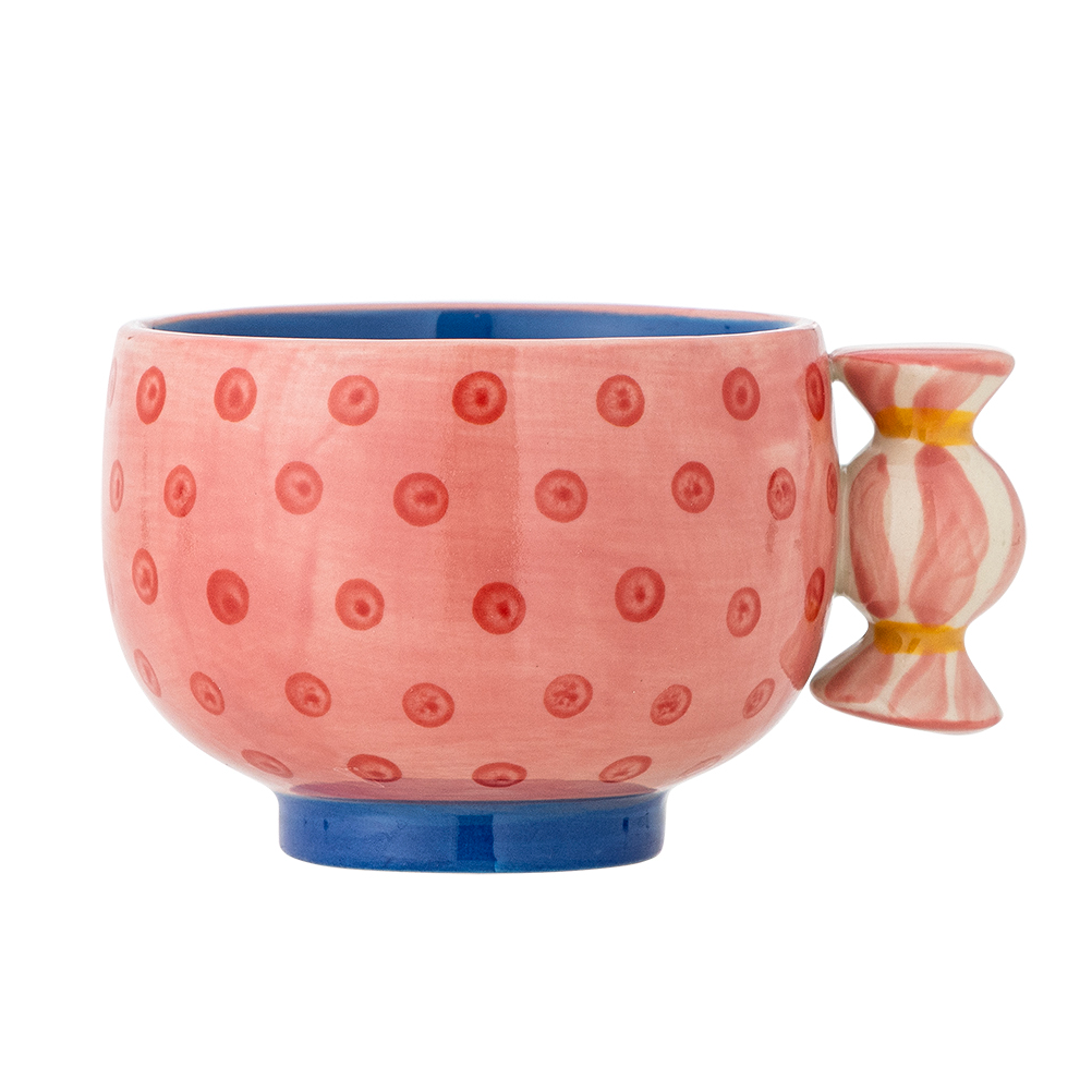 Tasse en grès rose Caramella, pois
