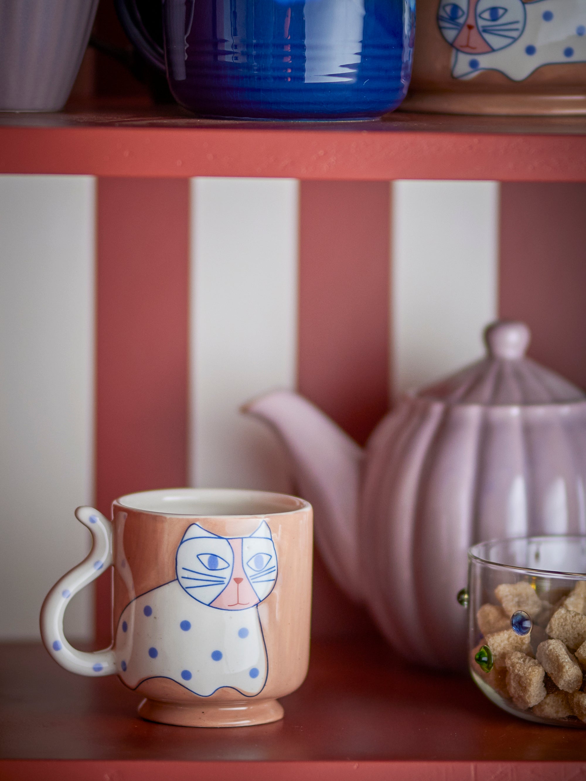 Missy mug in multicolored stoneware, set of 4