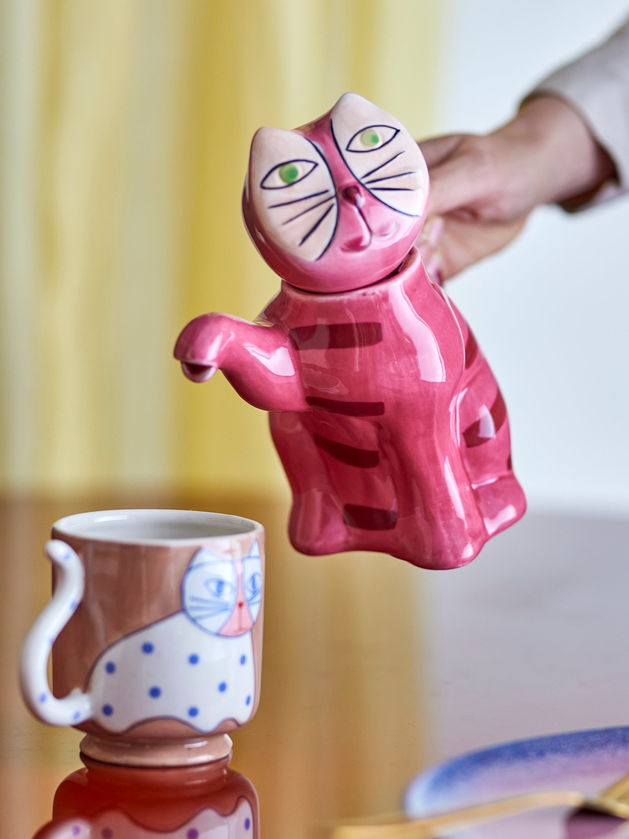 Missy mug in multicolored stoneware, set of 4