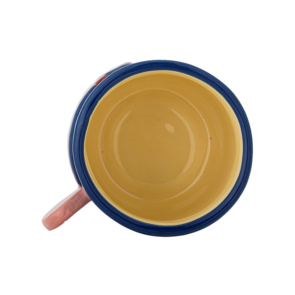 Willy mug in multicolored stoneware, blue