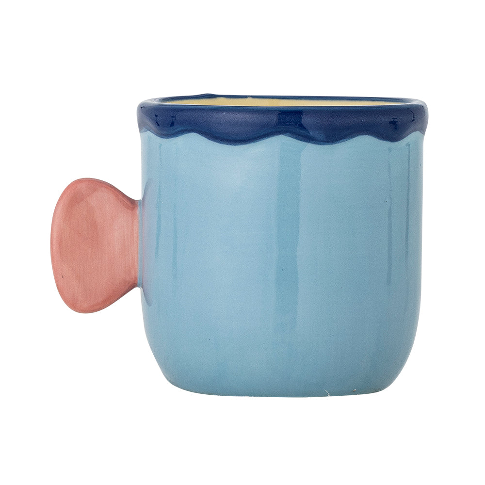 Willy mug in multicolored stoneware, blue