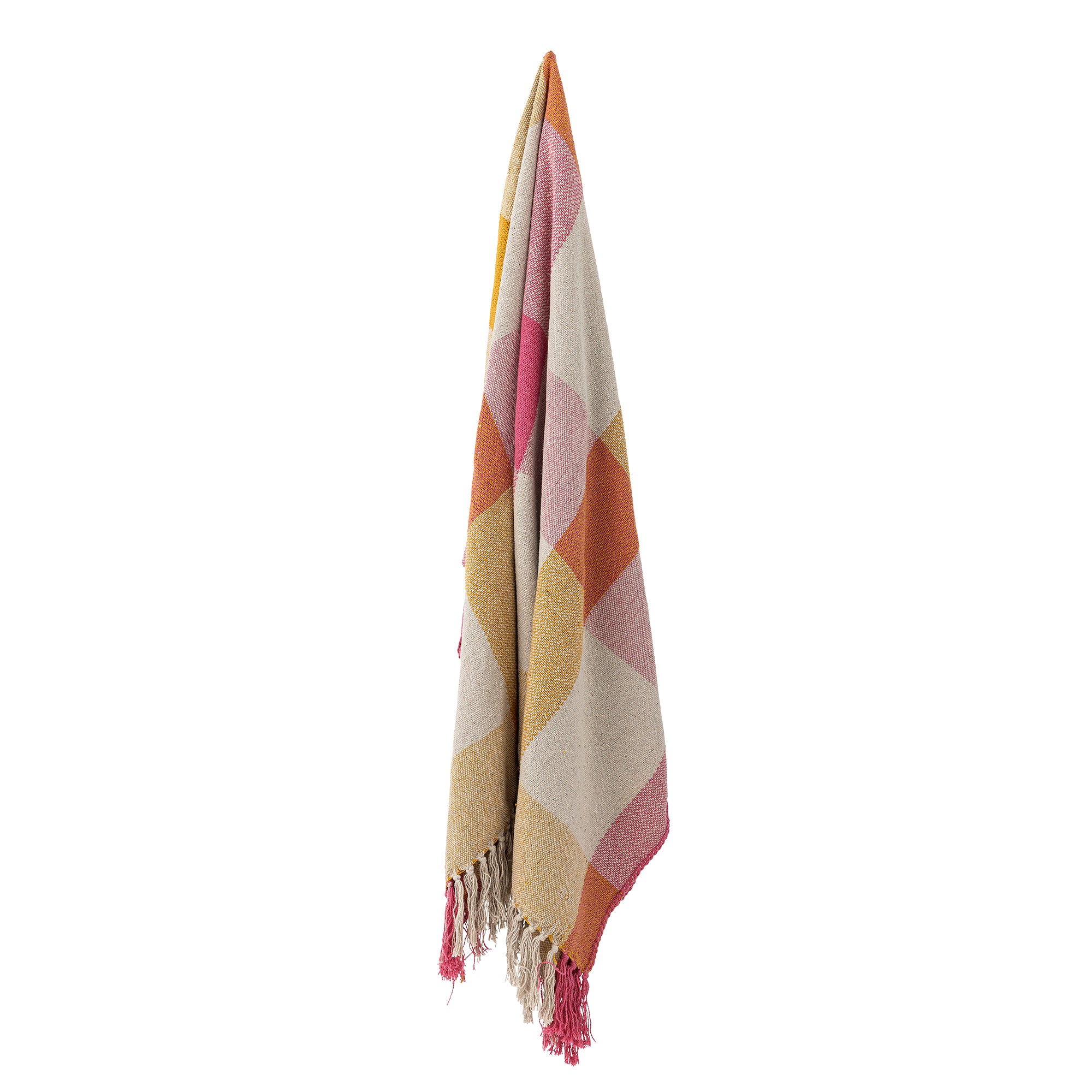 Bloomingville Hadley multicolor recycled cotton throw blanket