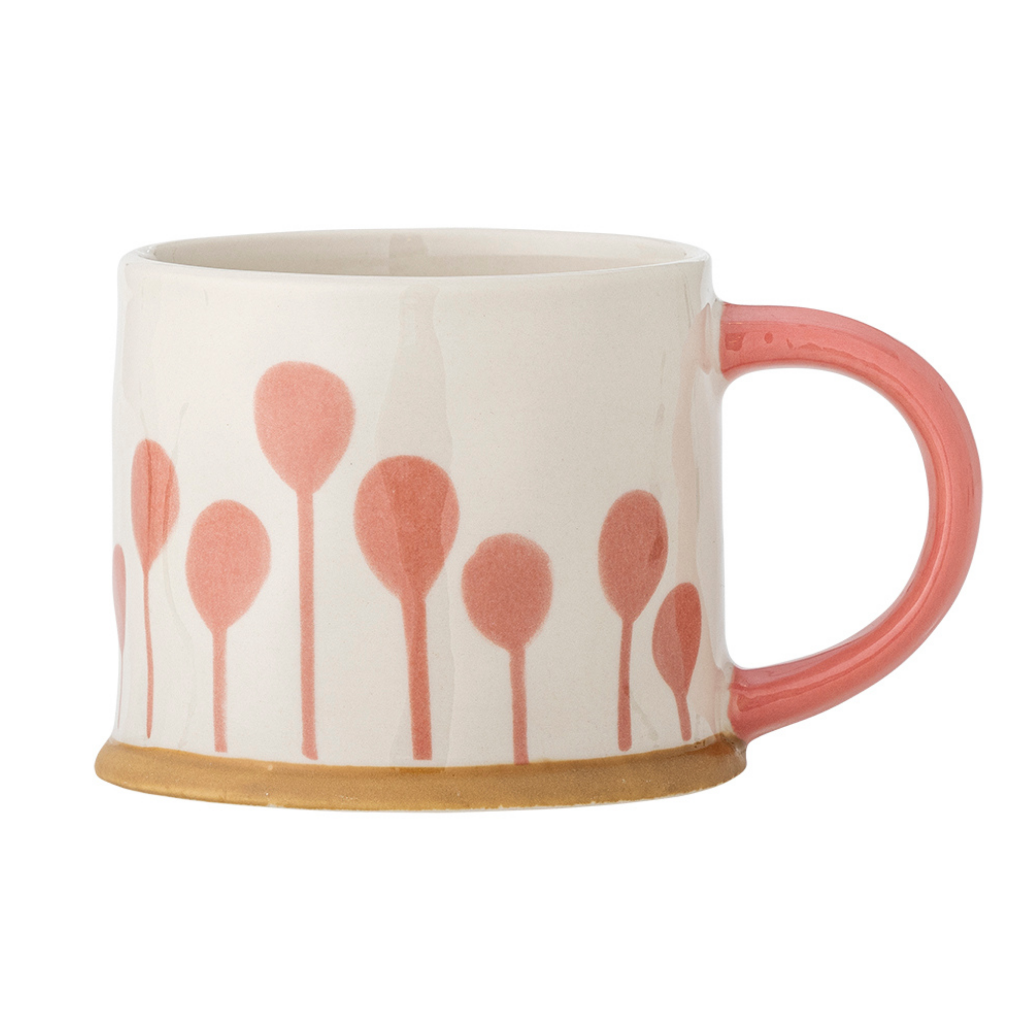Mug Linora en grès rose, arbres roses