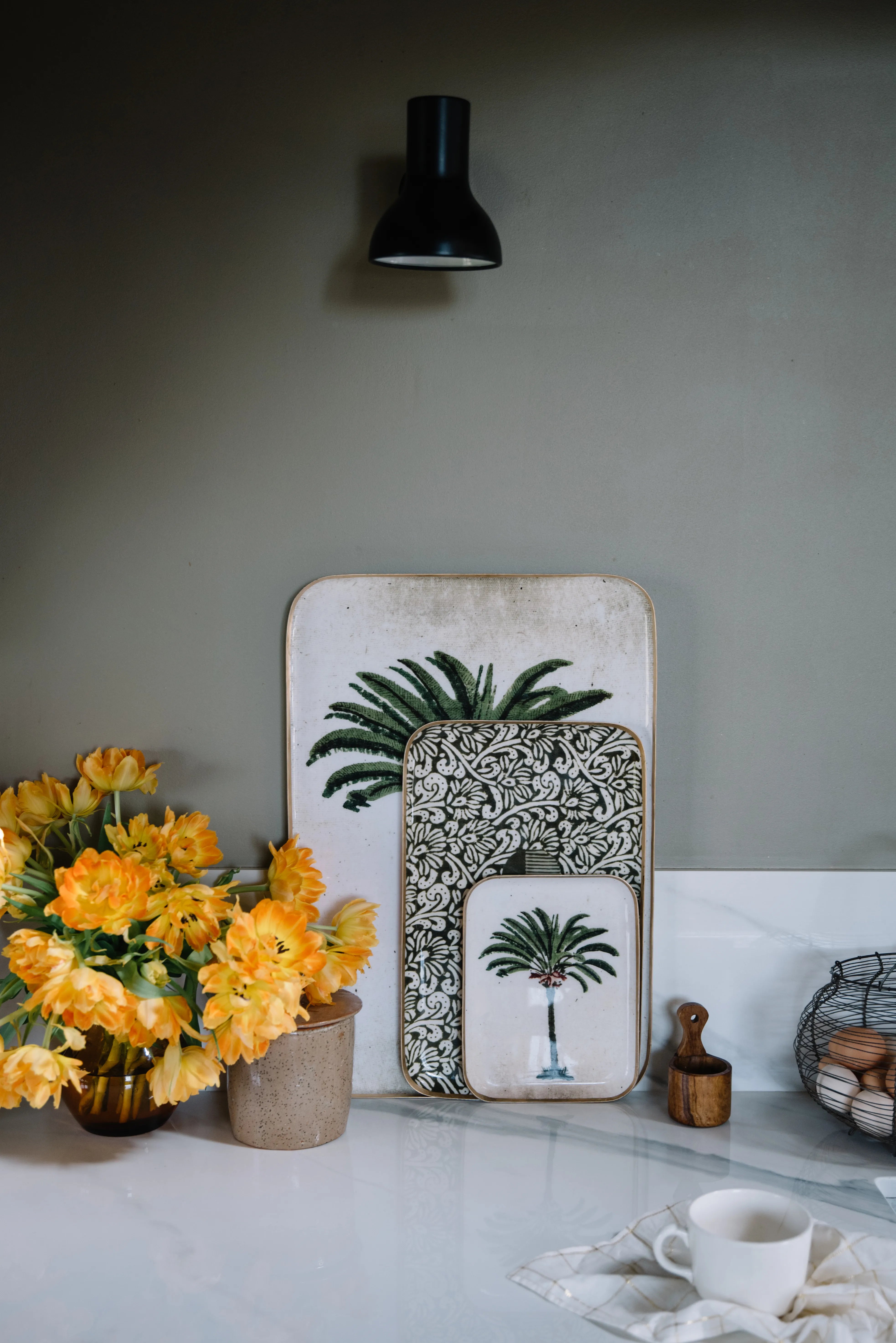 Demi plateau palmier