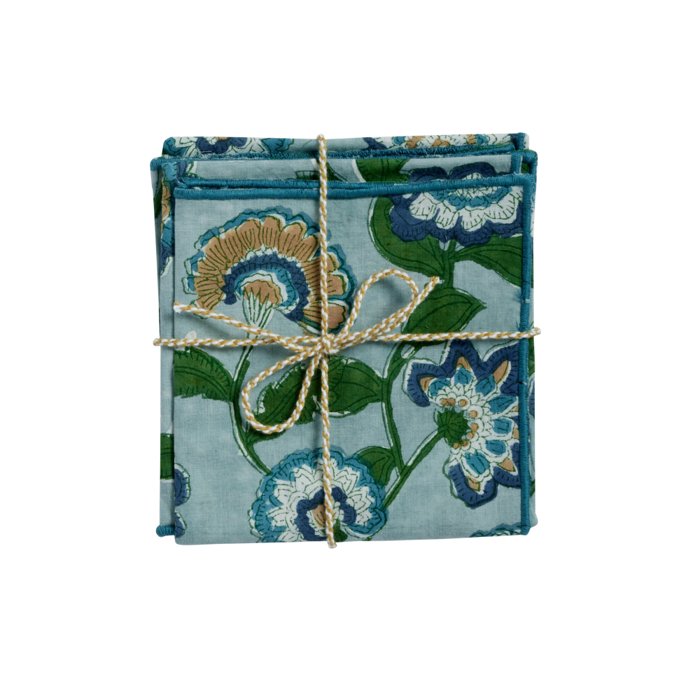 Serviettes de table Guapao bleu vert (lot de 2)