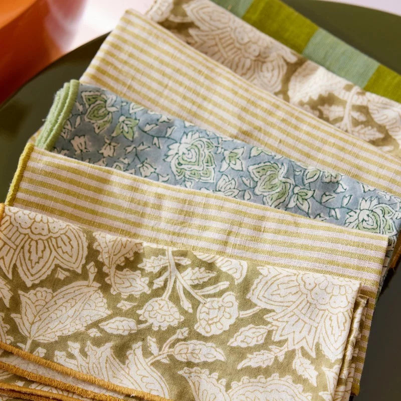 Serviettes de table Rayures absynthe (lot de 2)