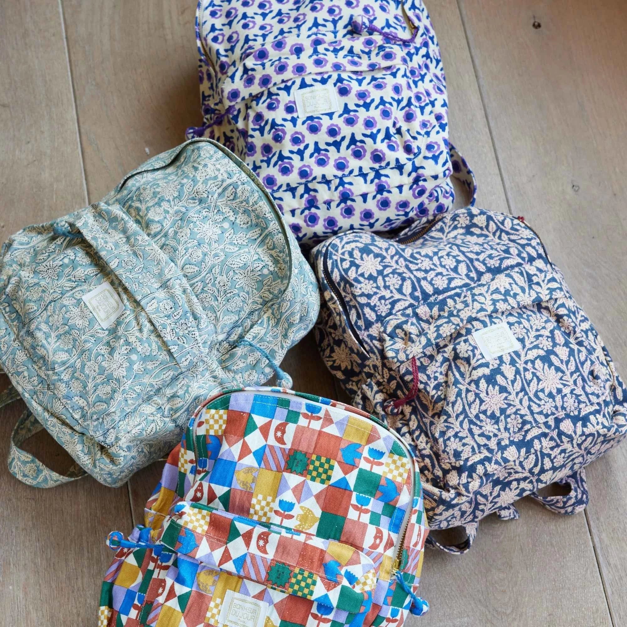 Sac à dos Biscotto Patchy bleu