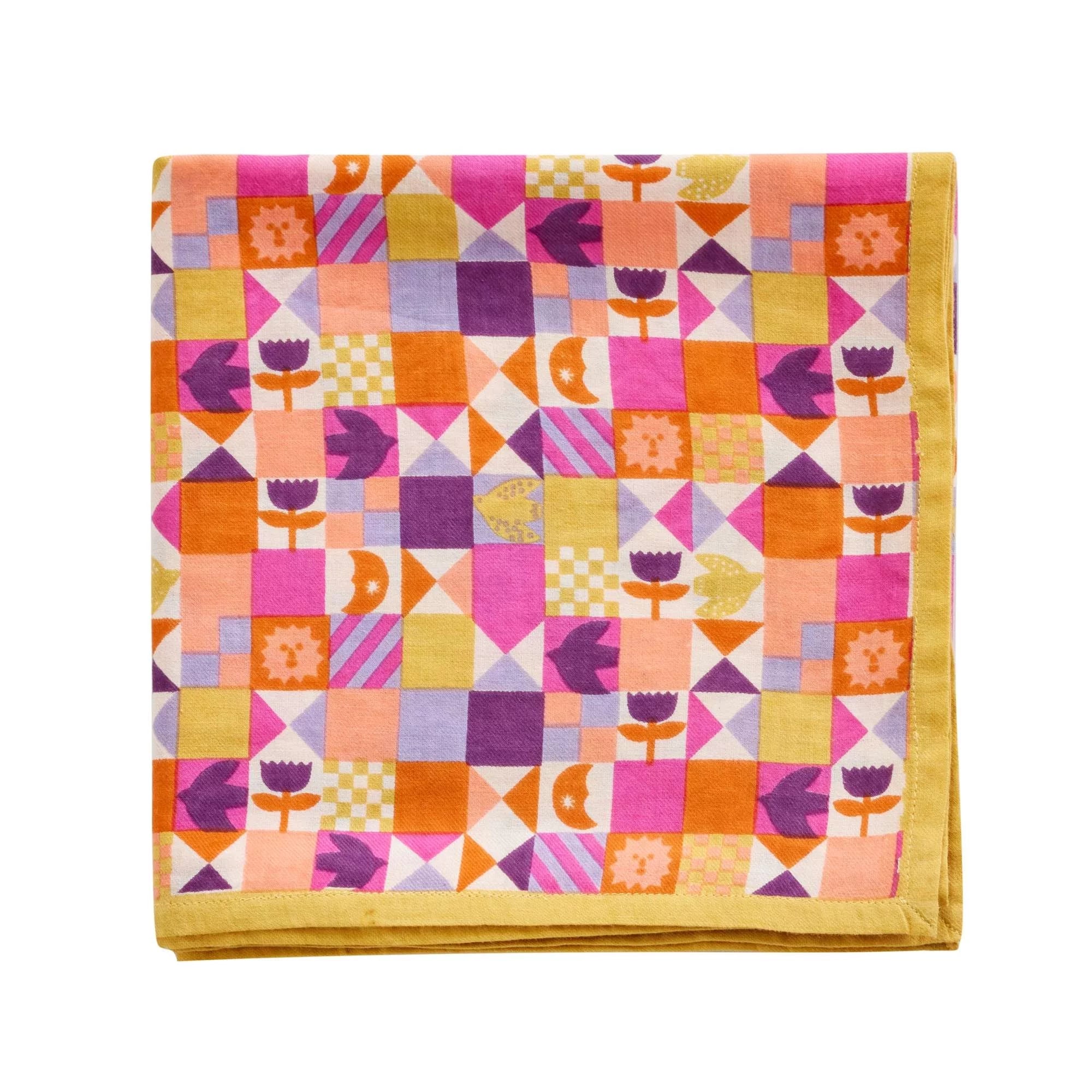 Foulard Indien Patchy miel