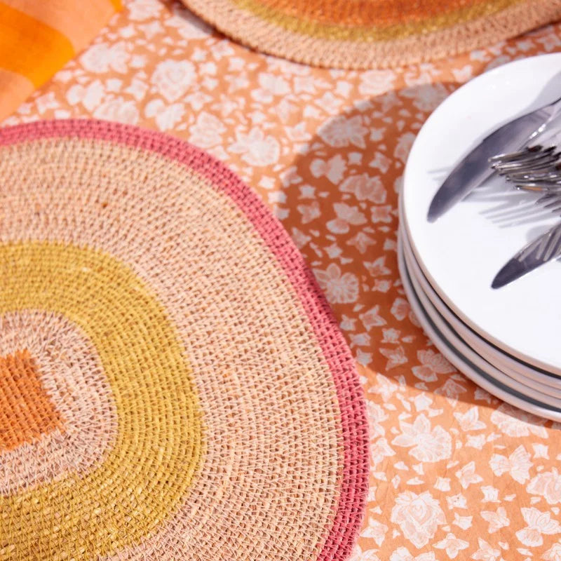 Set de table — Mada placemat, coral pink — view 5 — Bonheur du Jour