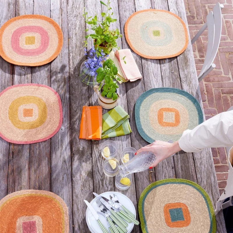 Mada placemat, coral pink