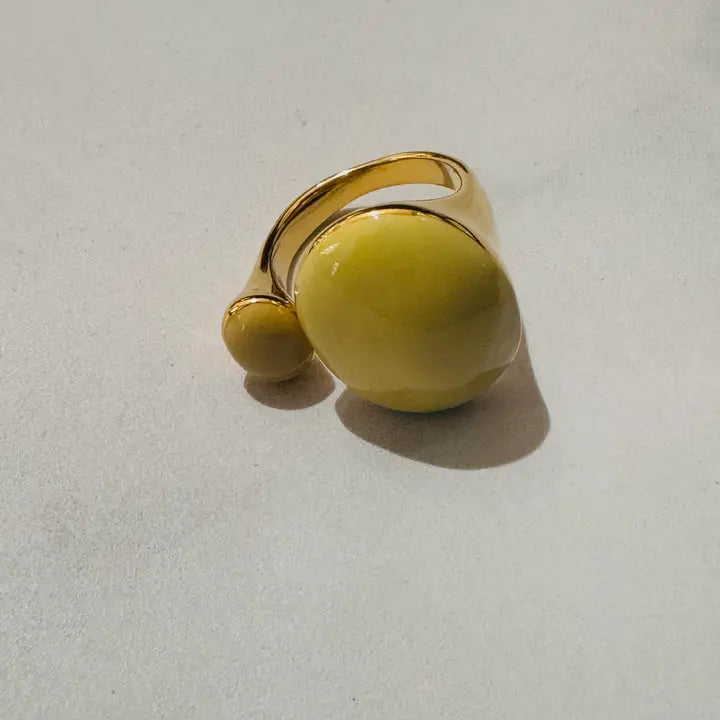 Bague ajustable émaillée Morris en acier inoxydable